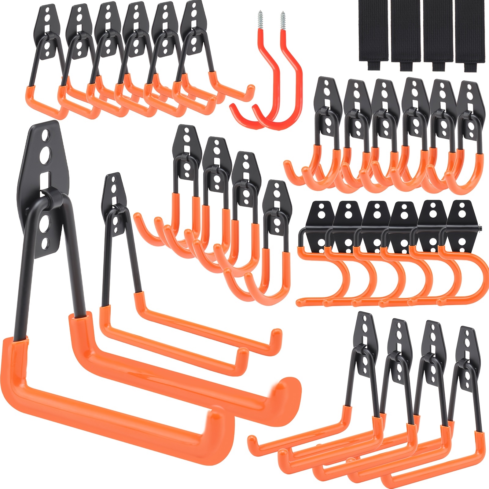 Heavy Equipment Storage - 14+2/26+2/34pcs Heavy Duty Garage Storage Hooks,