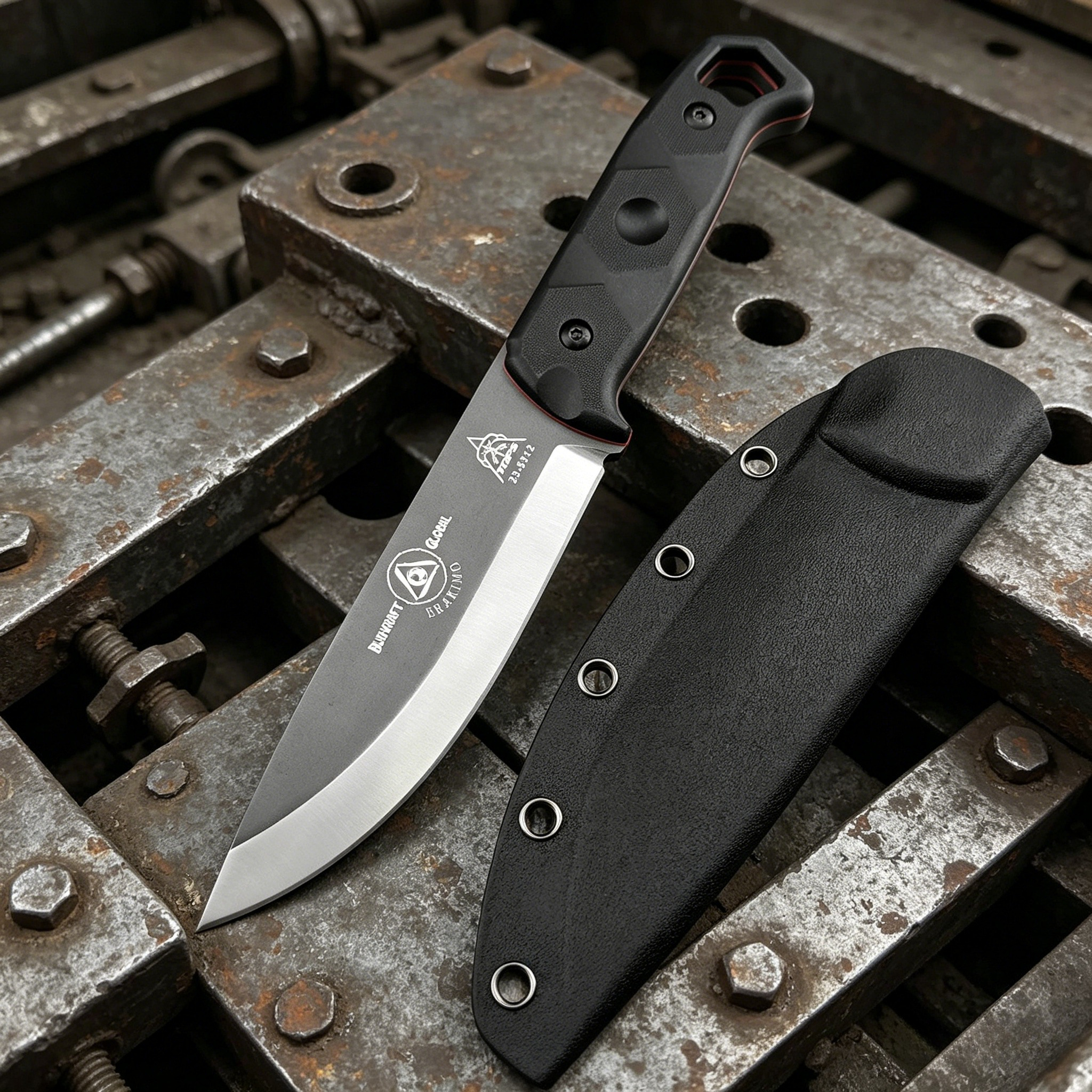 Heavy Equipment Blade - Outdoor Camping Fixed Blade Knife D2