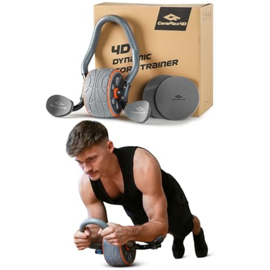 Heavy Equipment Gym - CoreFlex4D Ab Roller Wheel with Elbow