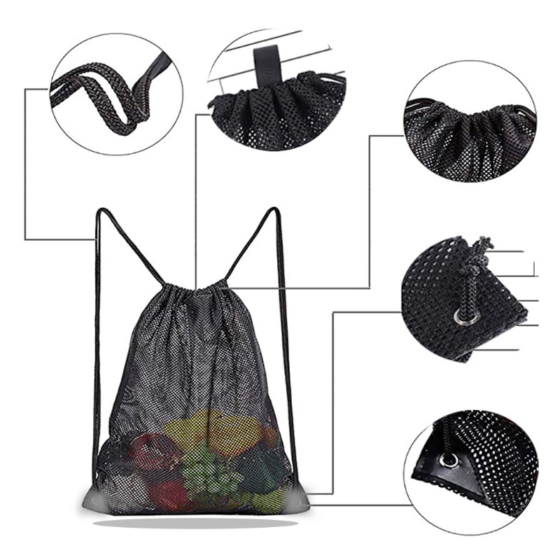 Heavy Equipment Storage - Heavy Duty Mesh Drawstring Backpack Bags