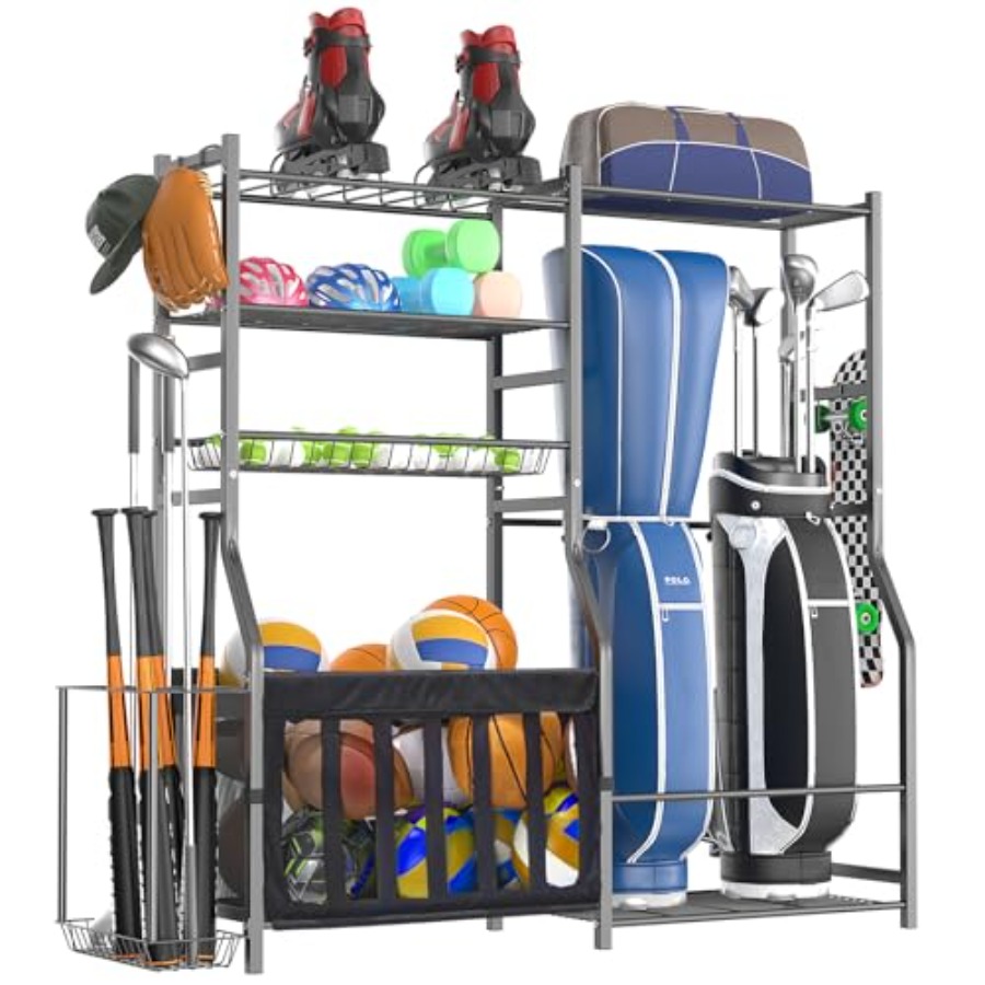 Heavy Equipment Storage - Heavy Duty Garage Sports Equipment Organizer,