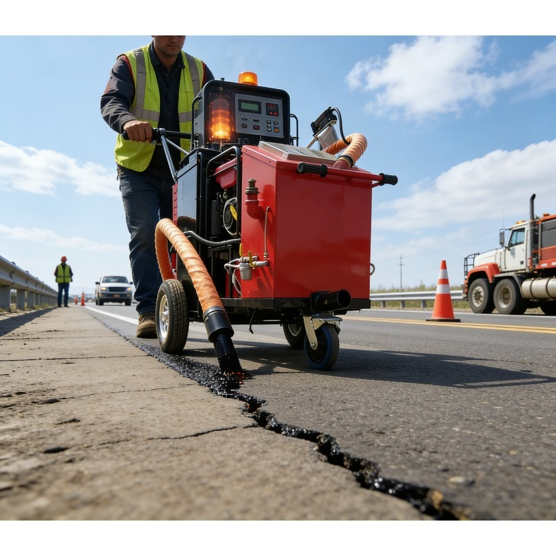 Hydraulic Drive Automated Crac - مراجعة Road Crack Sealing Machine وسعره