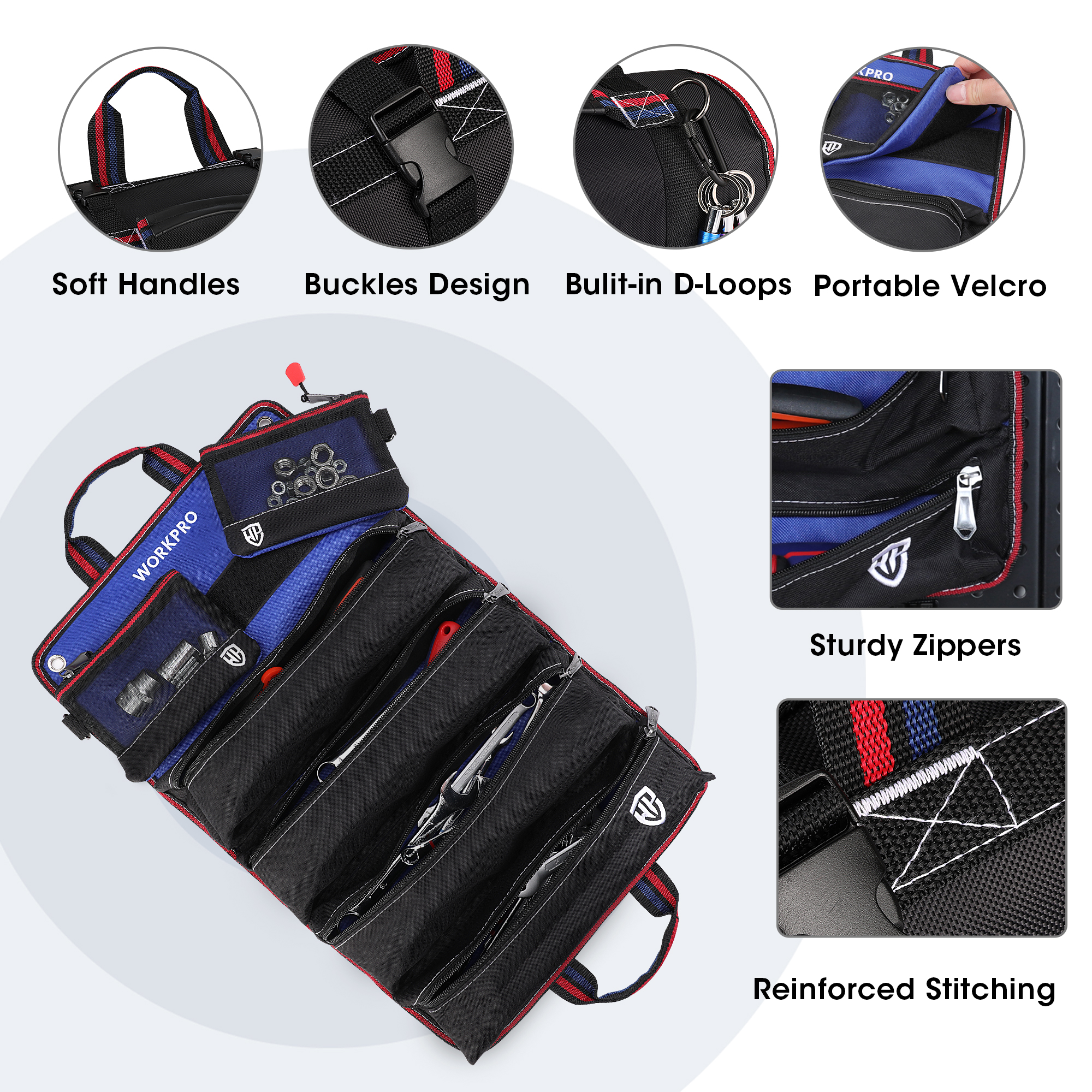 WORKPRO Roll Up Tool Bag with  - مراجعة Heavy Equipment Storage وسعره