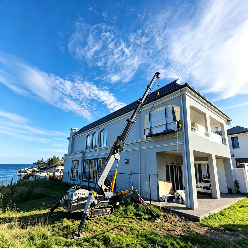 Spider Crane Mini Spider Crane - مراجعة Compact Crawler Boom Lift وسعره