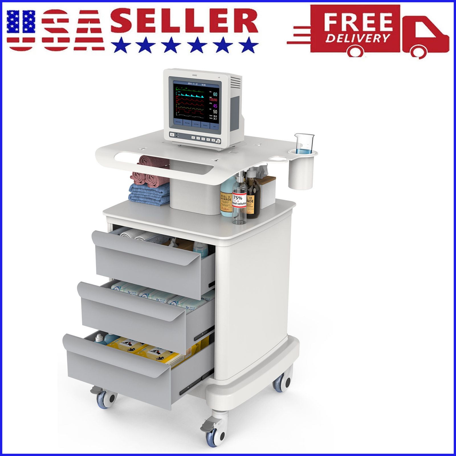 Medical Mobile Trolley Cart Ro - مراجعة Heavy Equipment Transporter وسعره