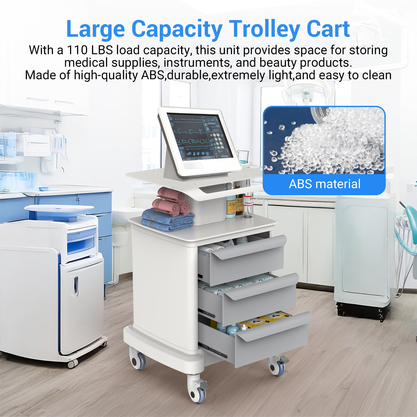 Medical Mobile Trolley Cart Ro - مراجعة Heavy Equipment Transporter وسعره