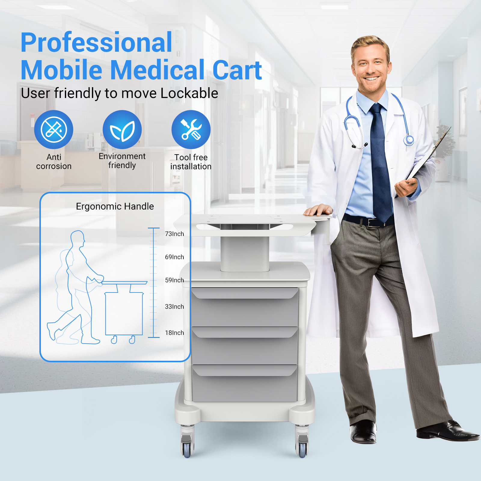 Medical Mobile Trolley Cart Ro - مراجعة Heavy Equipment Transporter وسعره