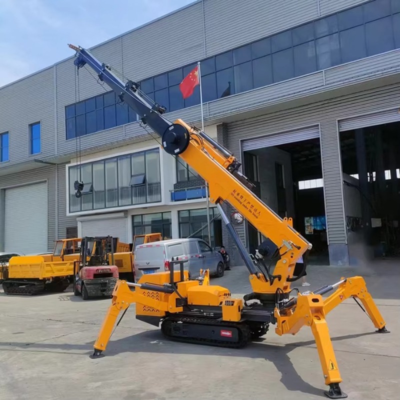 Compact Mini Spider Crane 1.5T - مراجعة Compact Crawler Boom Lift وسعره