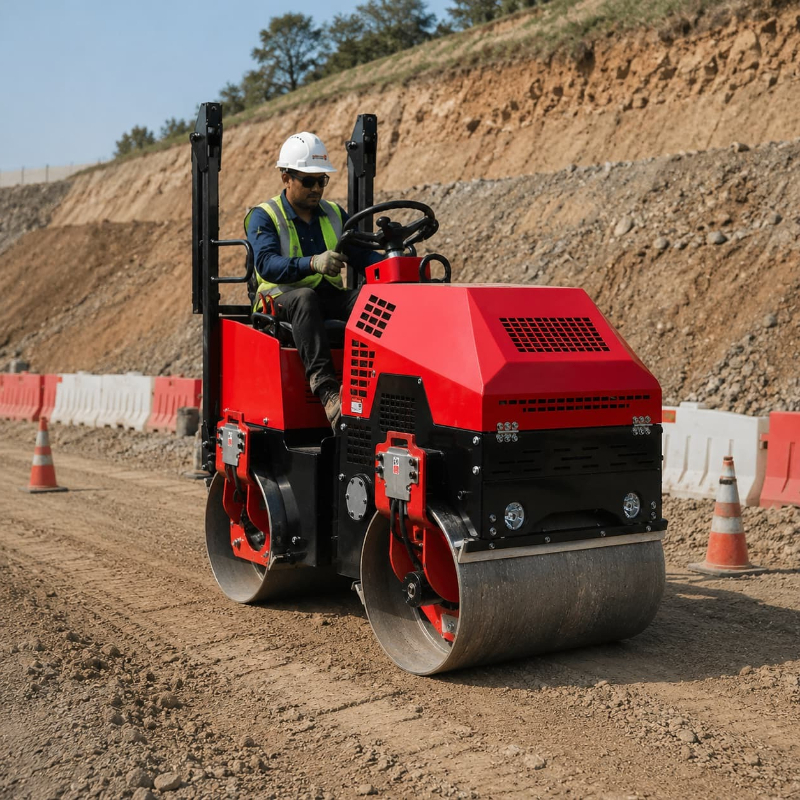 Double Drum Vibratory Road Rol - مراجعة Heavy Equipment Rollers وسعره