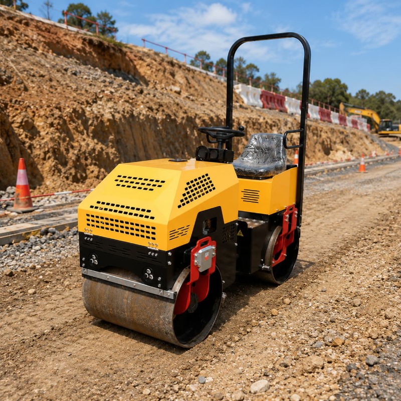 Double Drum Vibratory Road Rol - مراجعة Heavy Equipment Rollers وسعره