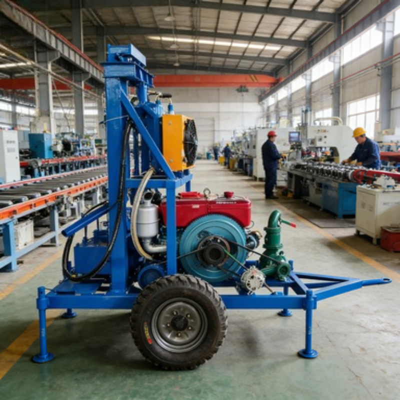 120m Max Depth Tire-Type Small - مراجعة Heavy Equipment Drilling Rig وسعره