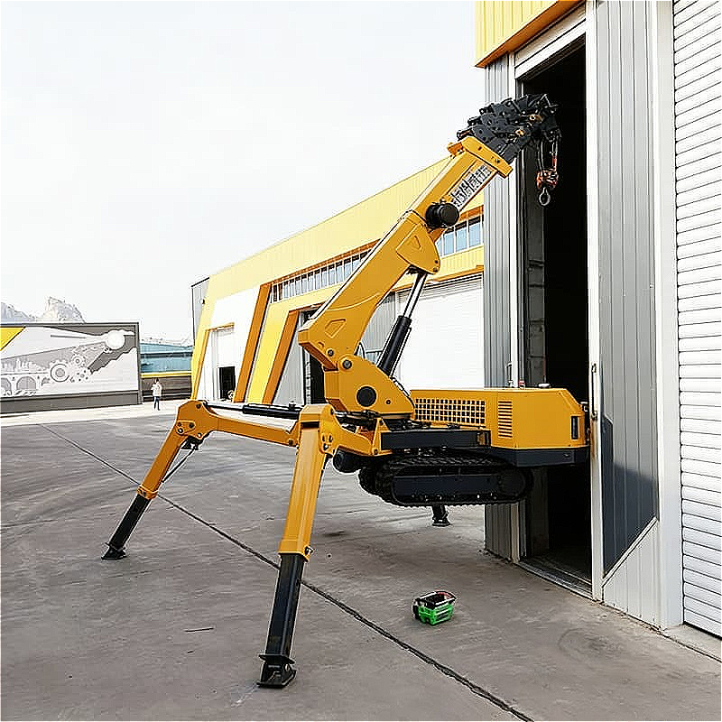 Compact Spider Crane Mini Craw - مراجعة Compact Crawler Boom Lift وسعره