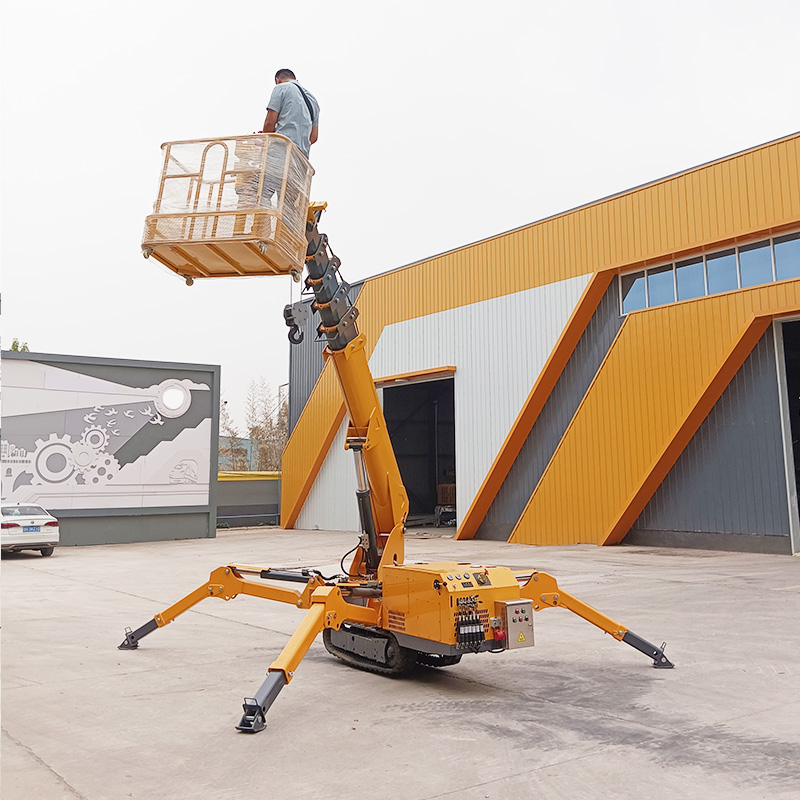 Compact Spider Crane Mini Craw - مراجعة Compact Crawler Boom Lift وسعره