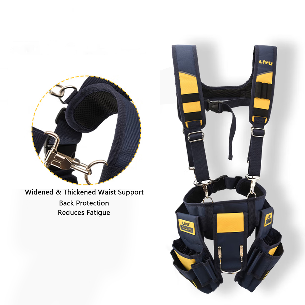 LIYU Tool Belt with Suspenders - مراجعة Heavy Equipment Storage وسعره