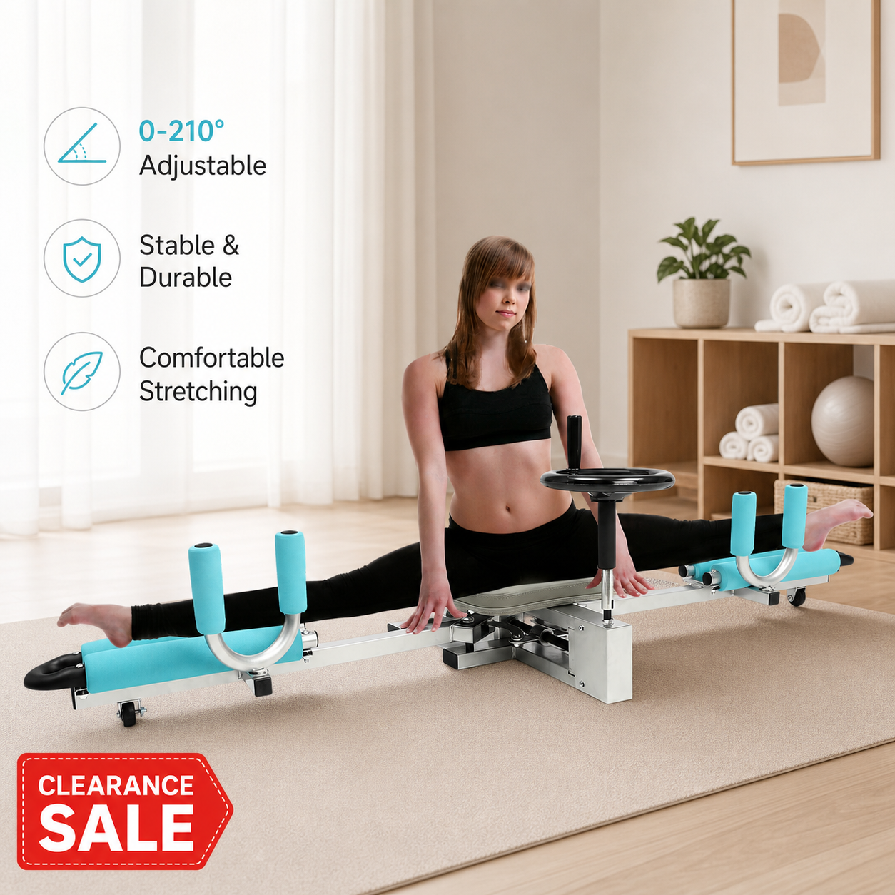 0-210° Adjustable Leg Stretche - مراجعة Heavy Equipment Gym وسعره