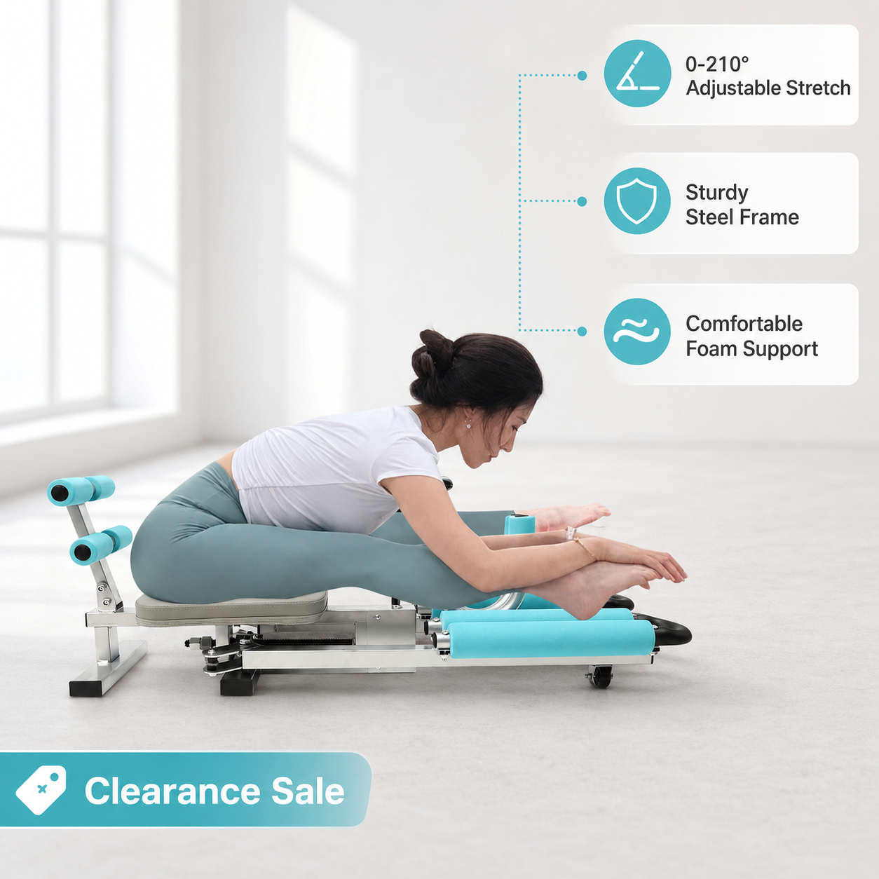 0-210° Adjustable Leg Stretche - مراجعة Heavy Equipment Gym وسعره