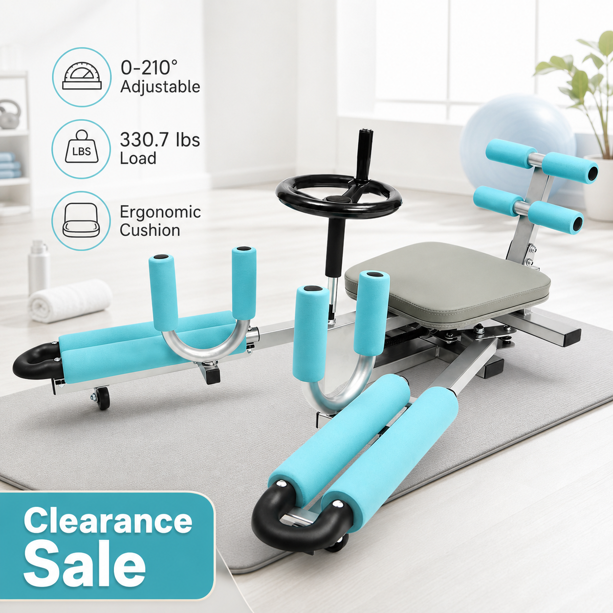 0-210° Adjustable Leg Stretche - مراجعة Heavy Equipment Gym وسعره