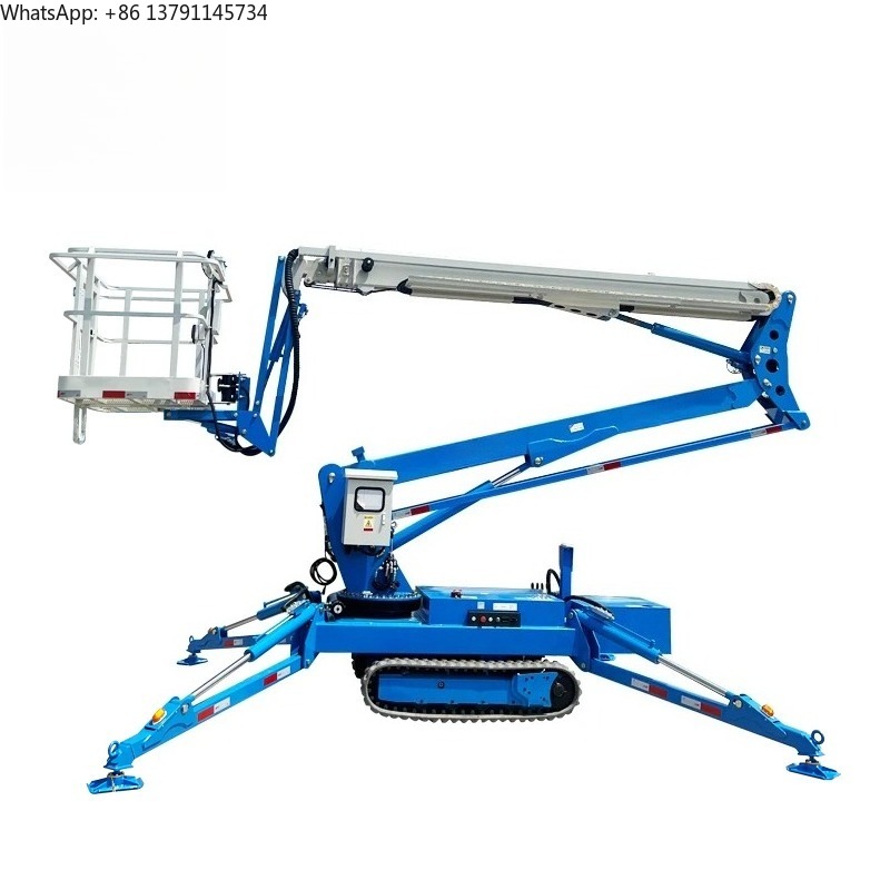Cheap 10~18m mini compact trac - مراجعة Compact Crawler Boom Lift وسعره