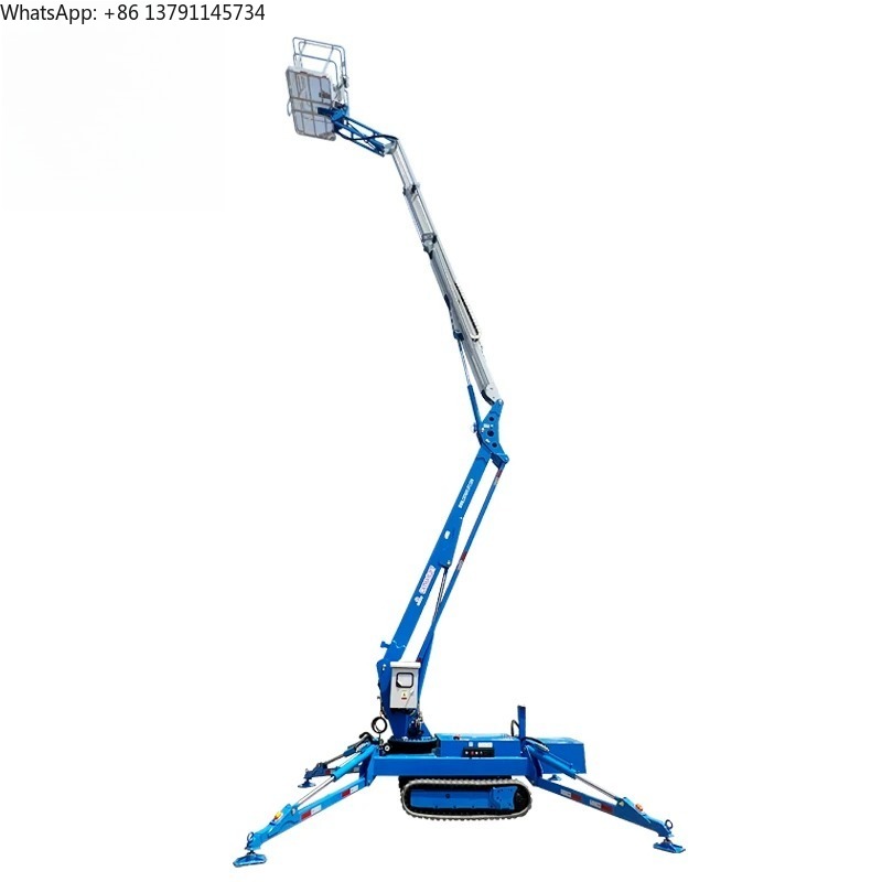 Cheap 10~18m mini compact trac - مراجعة Compact Crawler Boom Lift وسعره