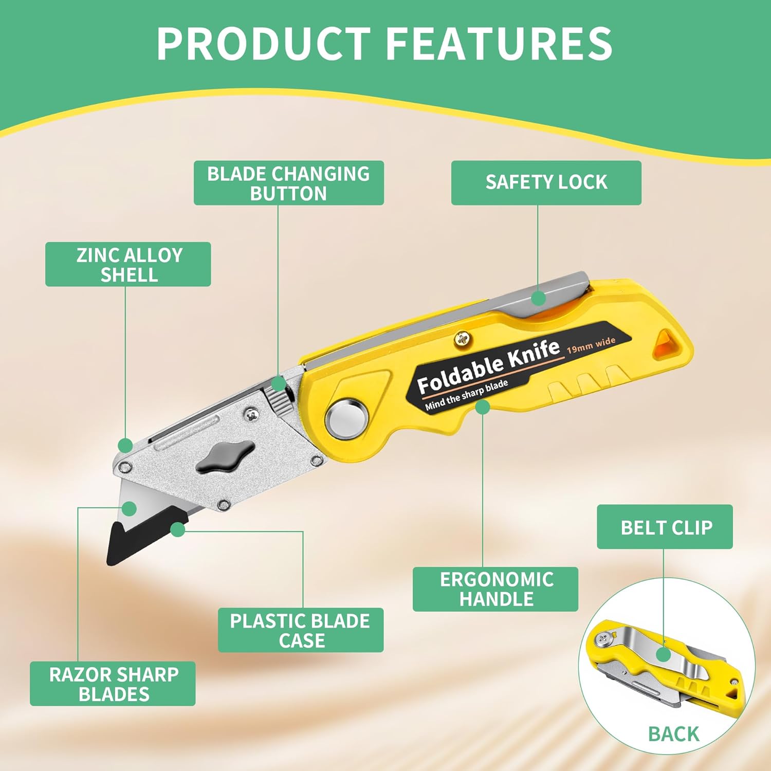 Kitchen Box Cutter,4-Pack Fold - مراجعة Heavy Equipment Blade وسعره