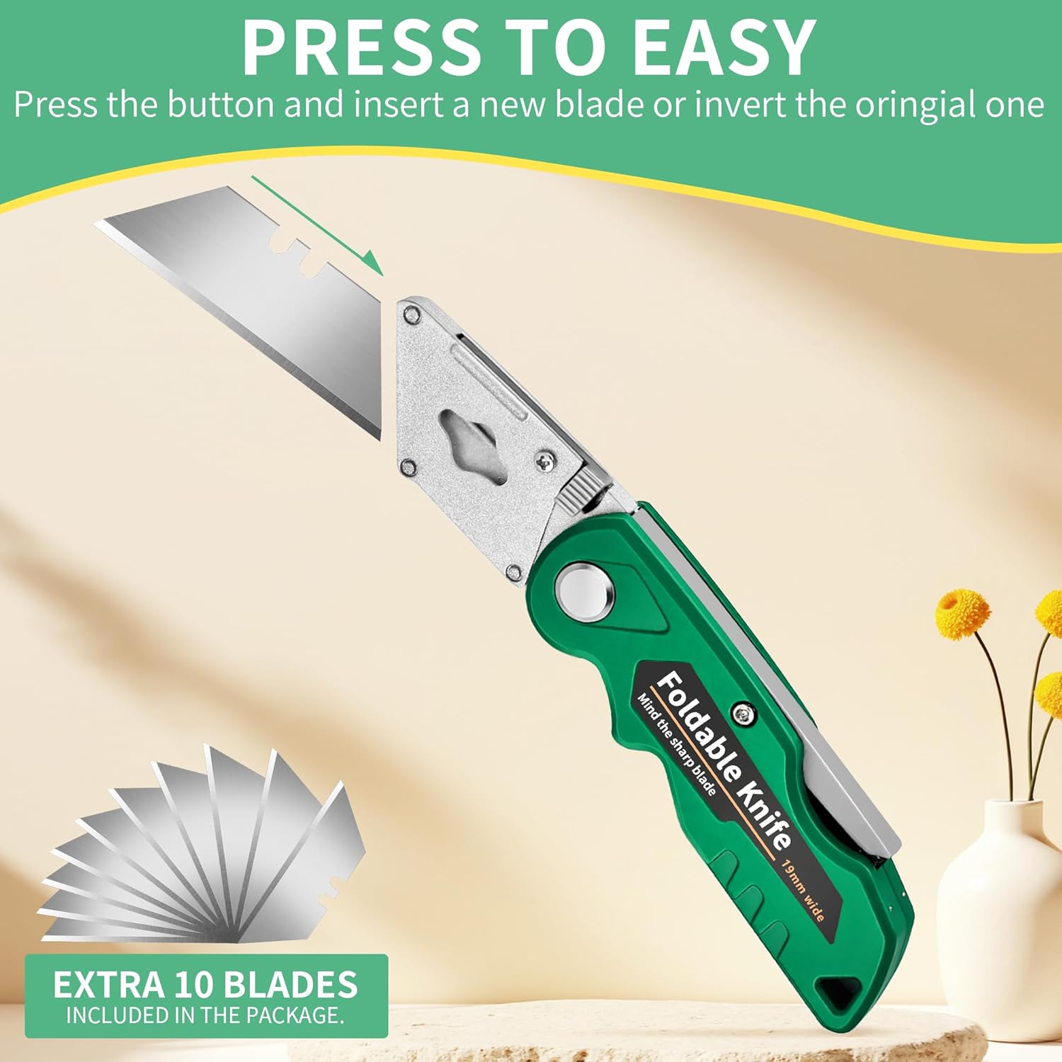 Kitchen Box Cutter,4-Pack Fold - مراجعة Heavy Equipment Blade وسعره