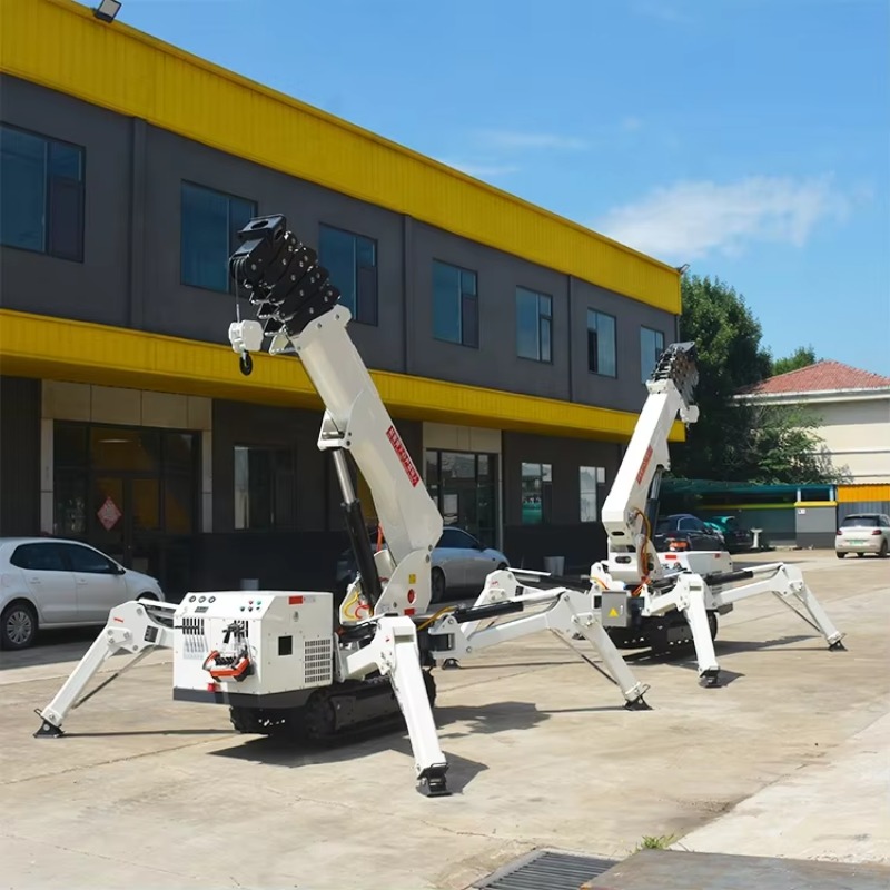5Ton Narrow Space Spider Crane - مراجعة Compact Crawler Boom Lift وسعره