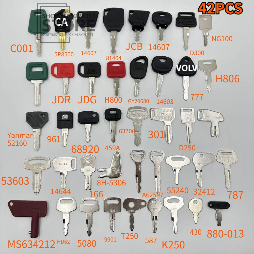 60/42/35/13/10PCS Master Ignit - مراجعة Heavy Equipment Keys Master Set وسعره
