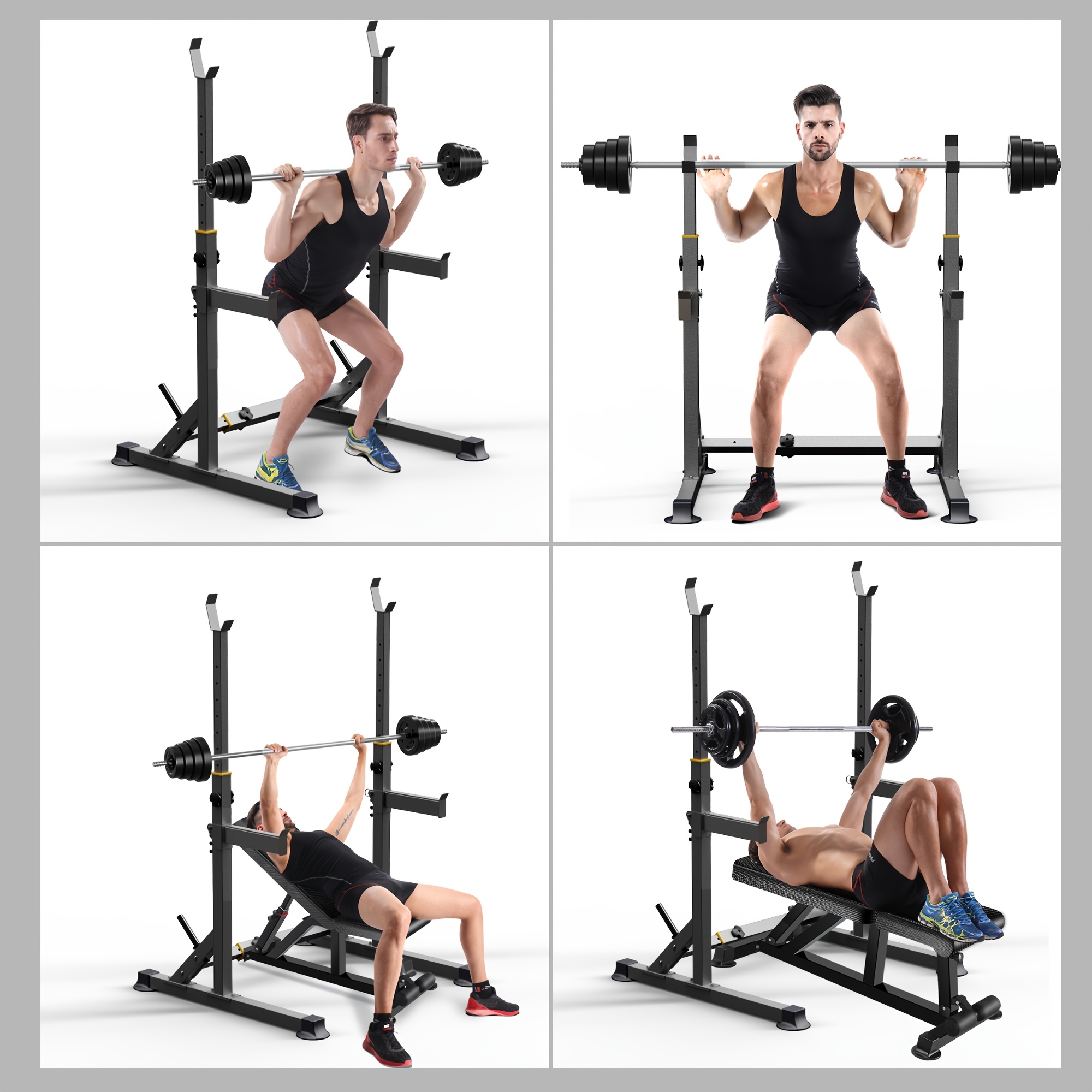 1 Squat Stand With Barbell Wei - مراجعة Heavy Equipment Gym وسعره