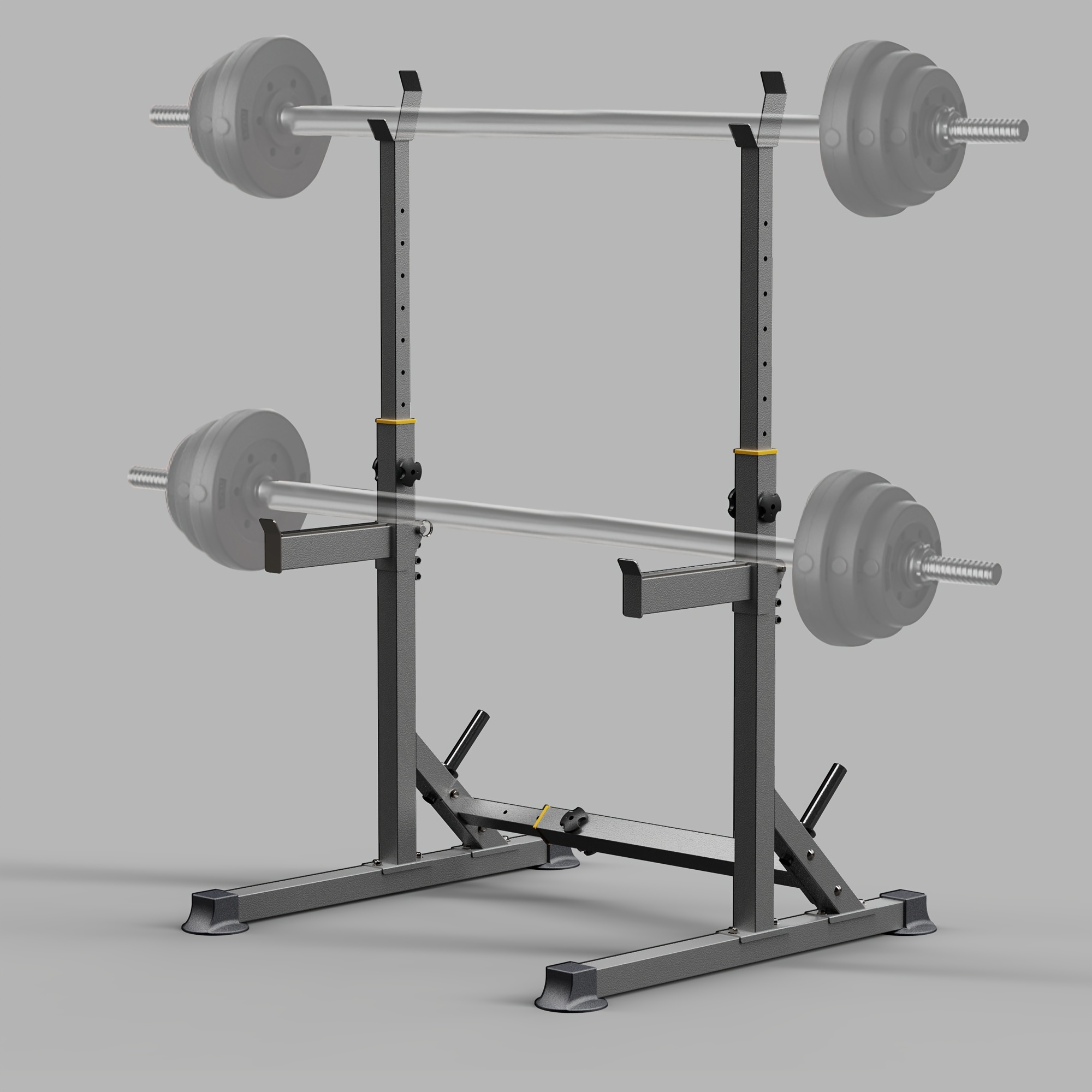 1 Squat Stand With Barbell Wei - مراجعة Heavy Equipment Gym وسعره