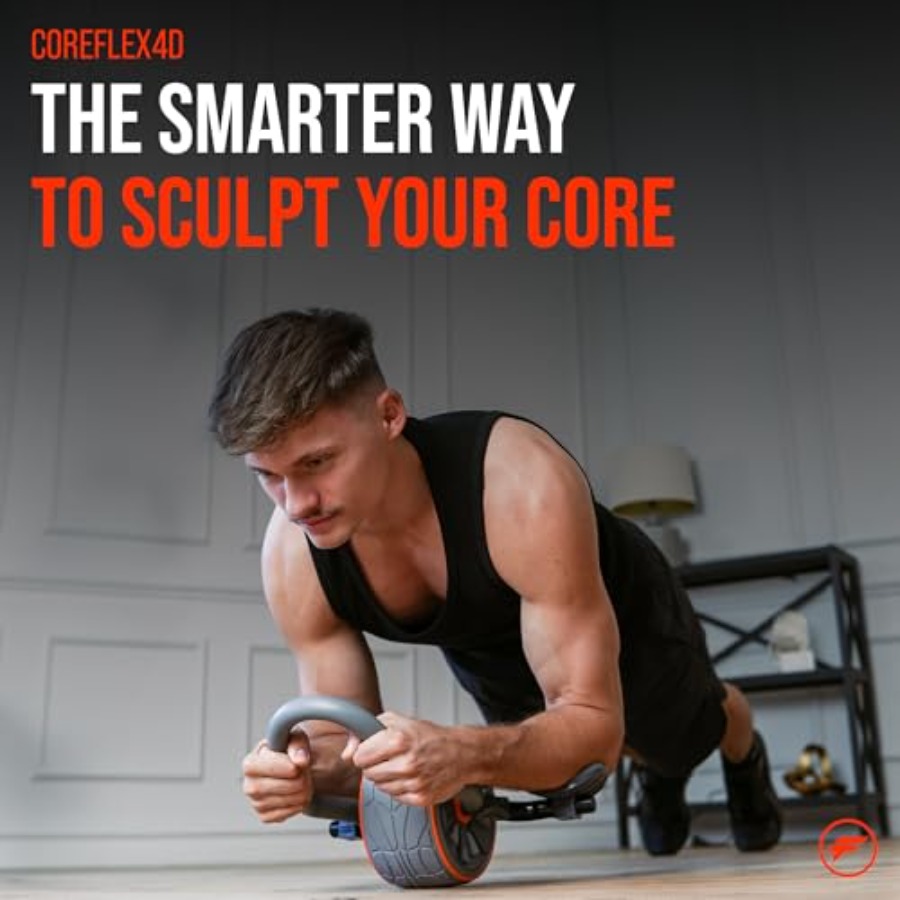 CoreFlex4D Ab Roller Wheel wit - مراجعة Heavy Equipment Gym وسعره