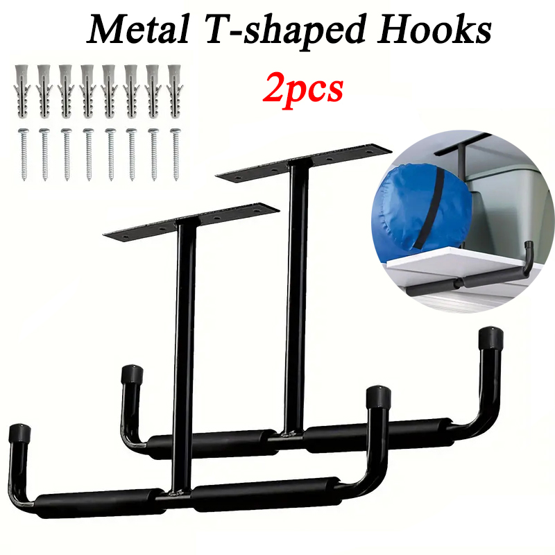 2pcs Metal T-shaped Hook Wall- - مراجعة Heavy Equipment Storage وسعره