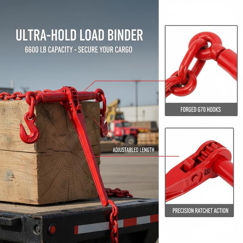 Ratchet Load Binder 5/16-3/8 I - مراجعة Heavy Equipment Transporter وسعره
