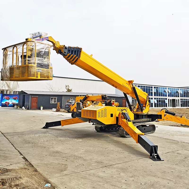 8Ton Heavy Lifting Spider Cran - مراجعة Compact Crawler Boom Lift وسعره